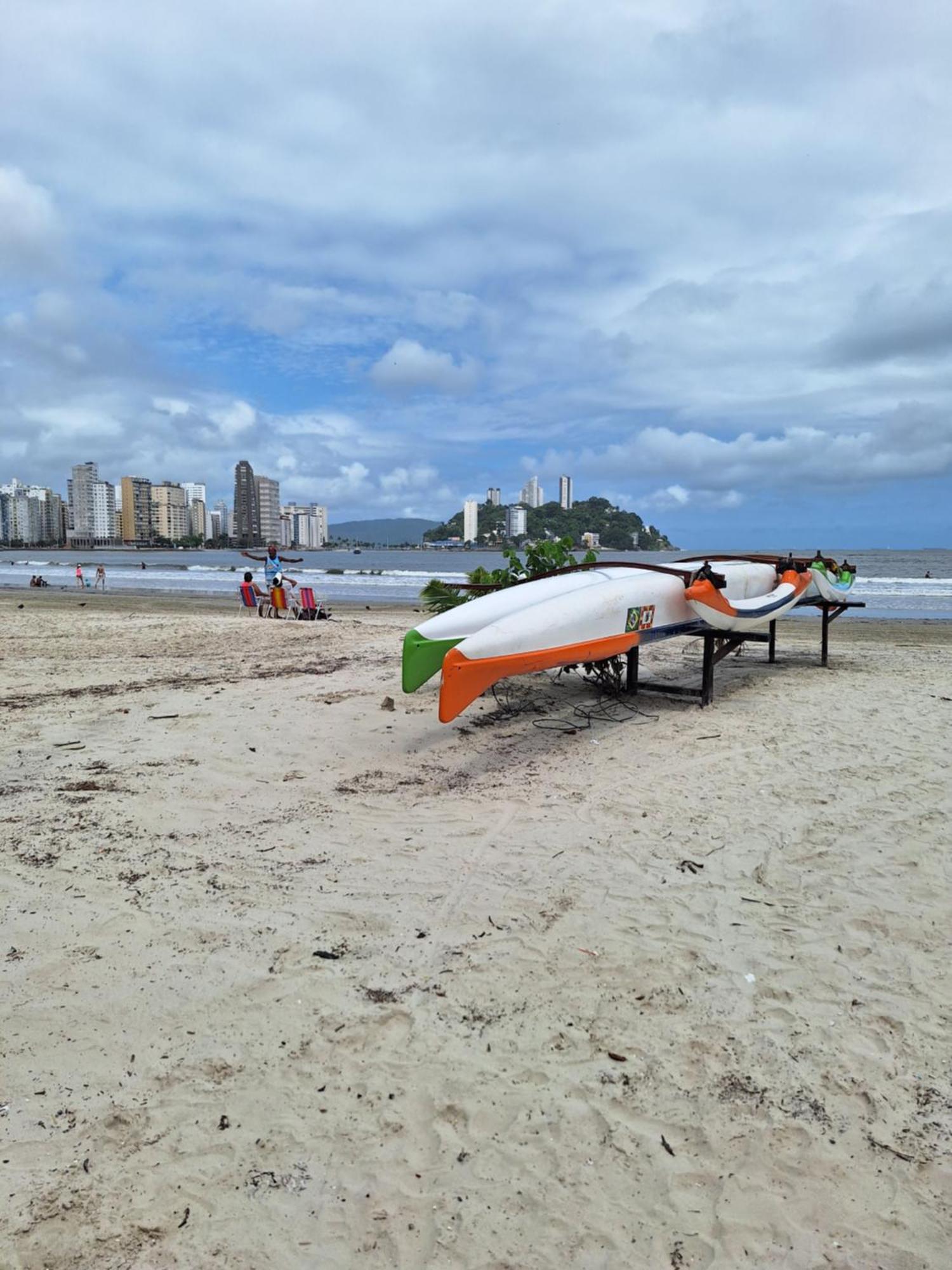 Апартаменты Pe Na Areia Gonzaguinha Sao Vicente Экстерьер фото